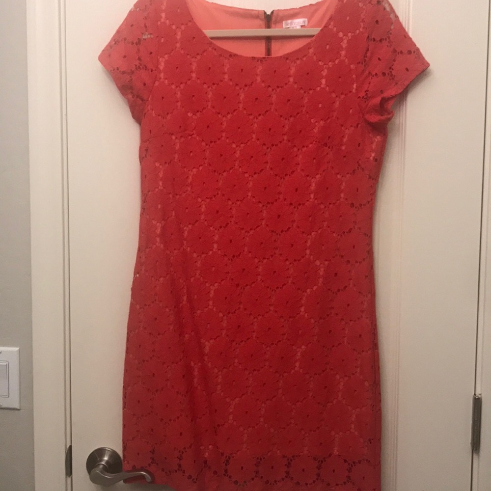 Floral lace dress with zipper on back